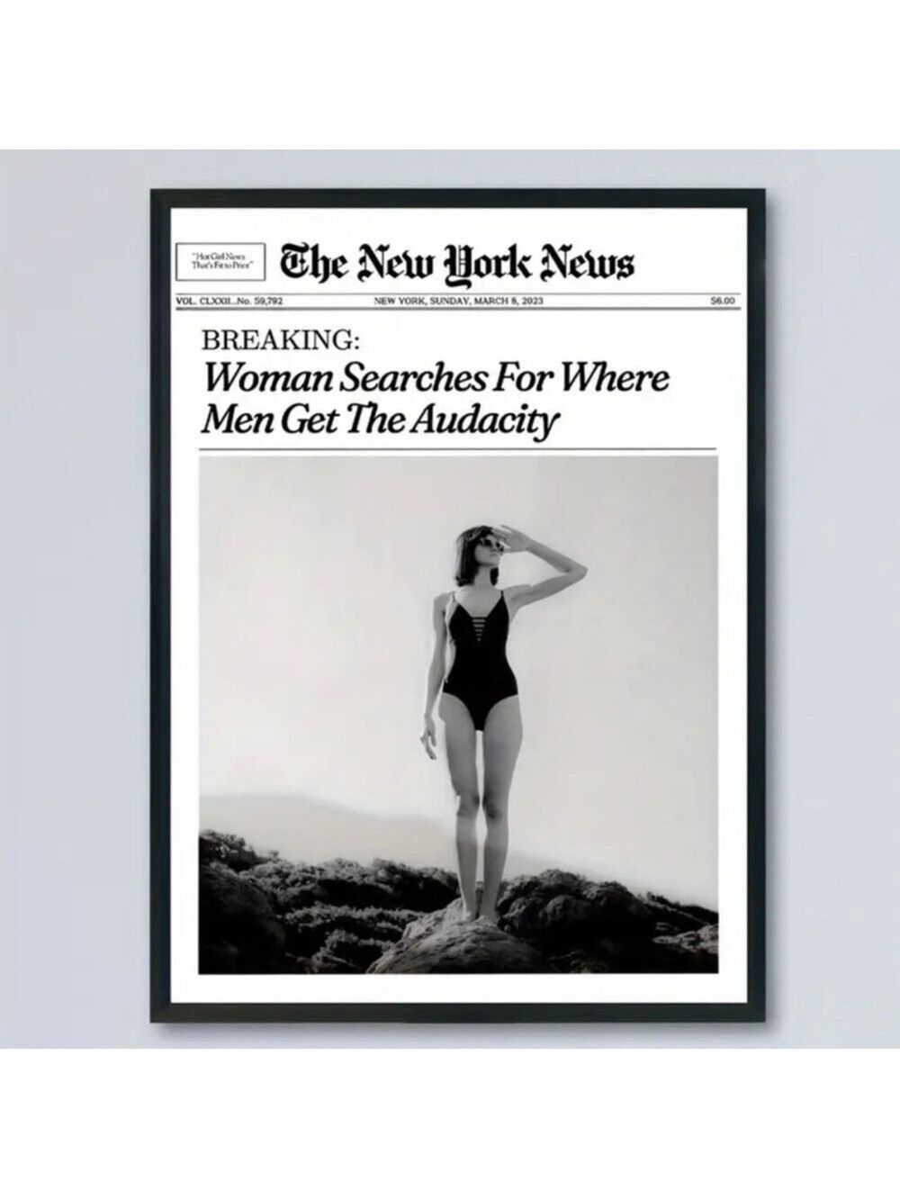 “Where Men Get The Audacity” Canvas Feminist Print Wall Art - Picture 3 of 6